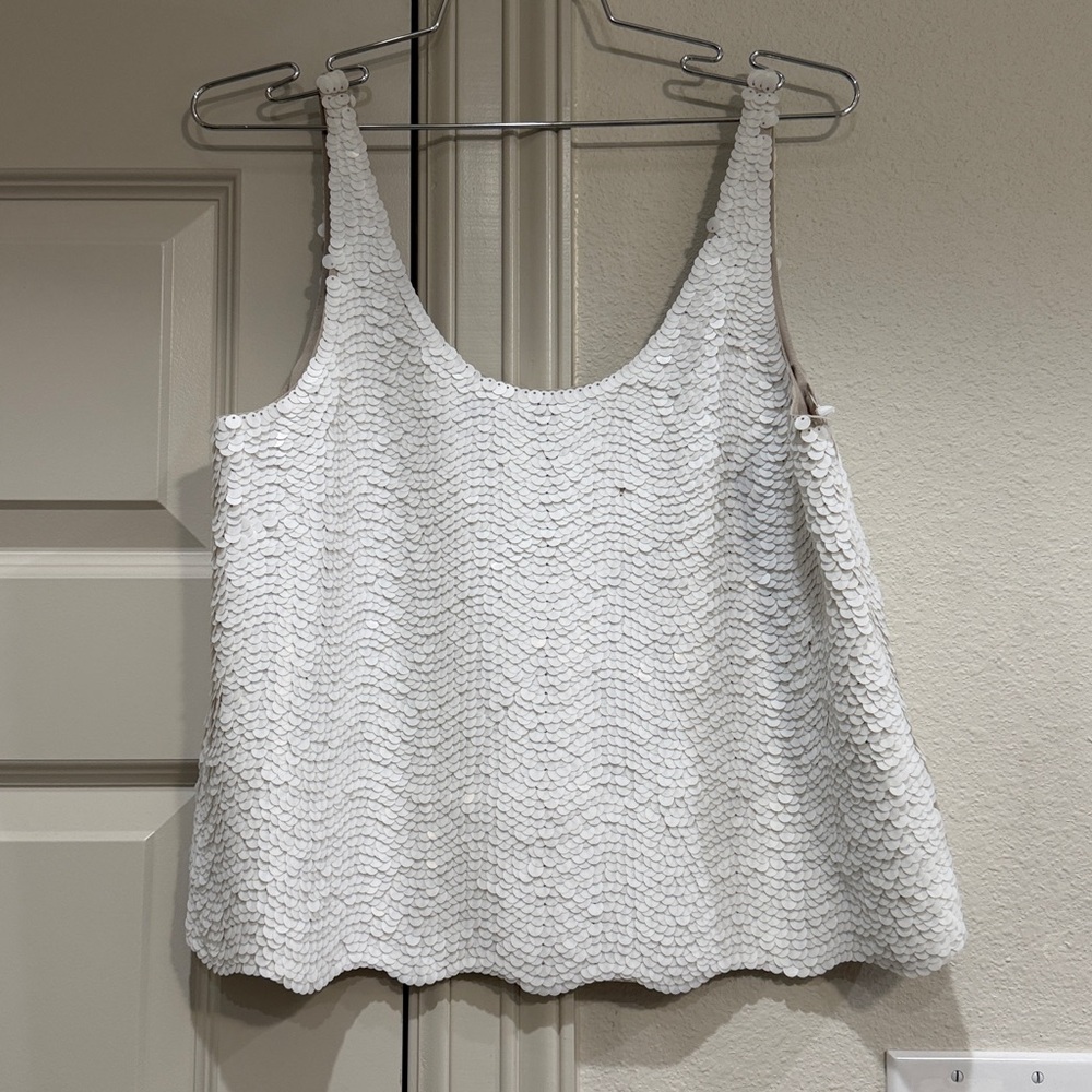BCBGMaxazria Sequin Tank Top Sleeveless Cami EUC BCBG Max Azria M - Picture 3 of 15